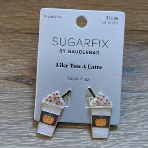 Brand New with tags pumpkin spice latte earrings